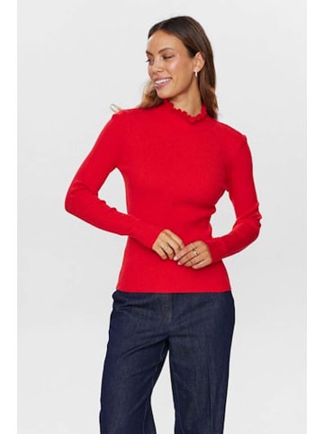 NÜMPH Sweter w kolorze czerwonym