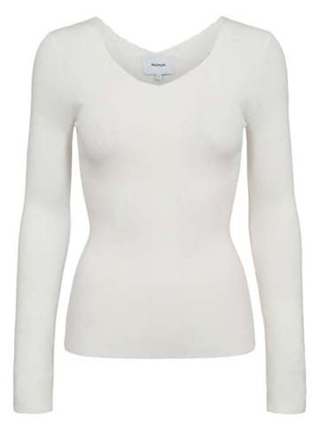 NÜMPH Sweter w kolorze białym