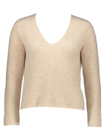 NÜMPH Sweter w kolorze beżowym
