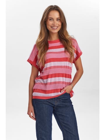 NÜMPH Strickshirt in Rosa/ Rot