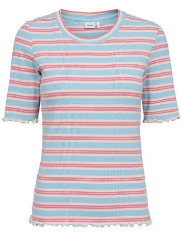 NÜMPH Shirt in Hellblau/ Rosa