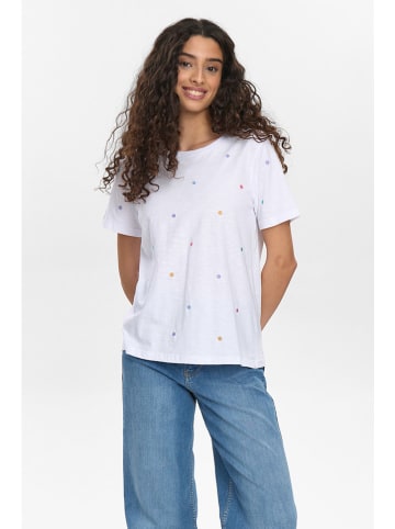 NÜMPH Koszulka w kolorze białym ze wzorem