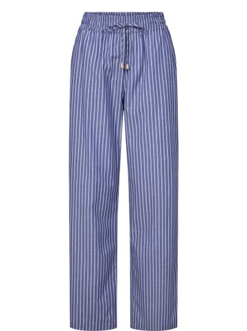 NÜMPH Spodnie w kolorze niebiesko-białym