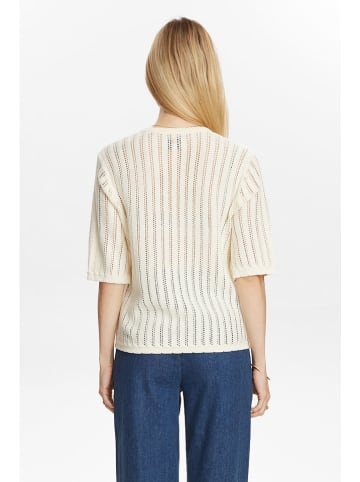 NÜMPH Sweter "Nupoelle" w kolorze beżowym