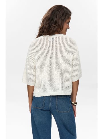 NÜMPH Sweter "Mirandi" w kolorze białym