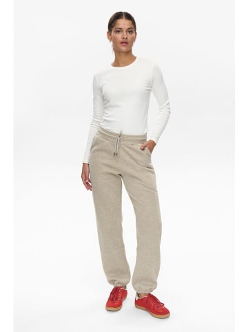 NÜMPH Spodnie dresowe "Calli" w kolorze beżowym