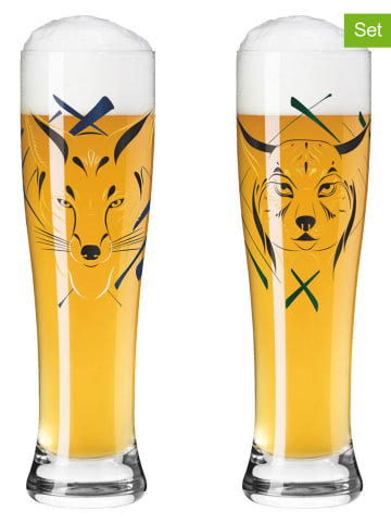 RITZENHOFF 2er-Set: Weizengläser "Brauchzeit" in Schwarz - 500 ml