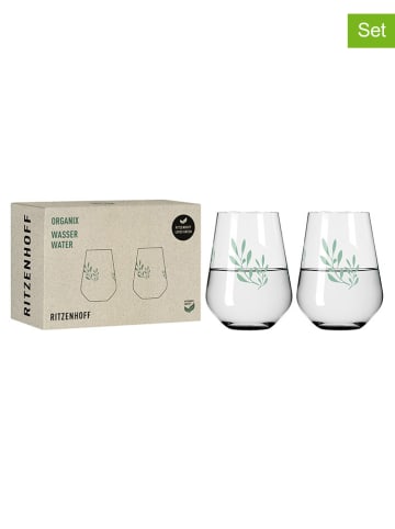 RITZENHOFF 2er-Set: Wassergläser "Organix 1 - R. Bohnenberg" - 540 ml