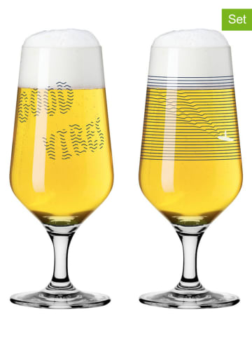 RITZENHOFF Kufle (2 szt.) "Wanderlust" w kolorze czarnym - 330 ml