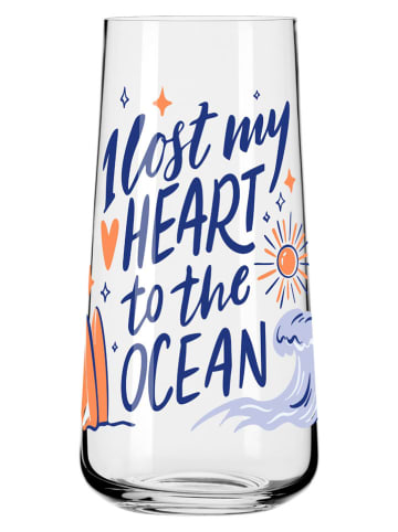 RITZENHOFF 2-delige set: glazen "Wanderlust" blauw/meerkleurig - 614 ml