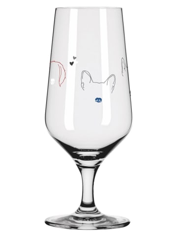 RITZENHOFF 2er-Set: Pilsgläser "Petfluencer" in Schwarz/ Rot - 330 ml