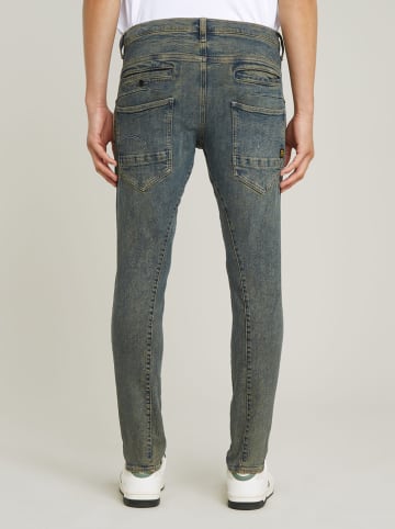 G-Star Spijkerbroek - slim fit - blauw/geel