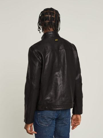 G-Star Lederjacke in Schwarz