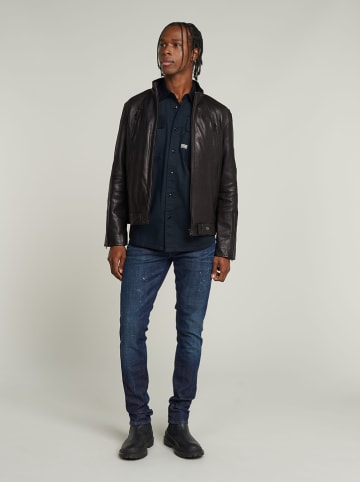 G-Star Lederjacke in Schwarz