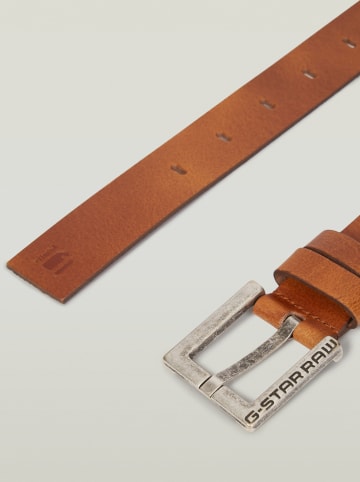G-Star Leder-Gürtel in Camel