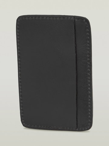 G-Star Leder-Kartenetui in Schwarz