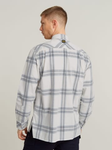 G-Star Hemd in Weiß/ Grau