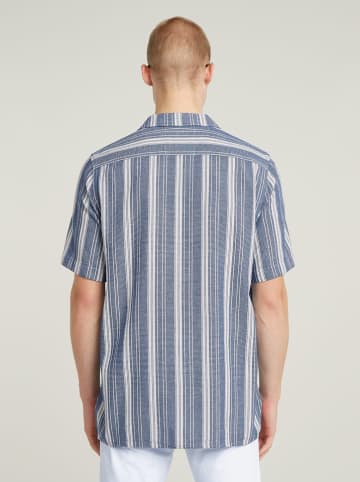 G-Star Hemd in Blau/ Creme