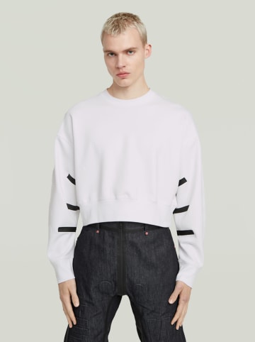 G-Star Sweatshirt in Weiß/ Schwarz
