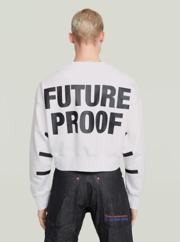 G-Star Sweatshirt in Weiß/ Schwarz