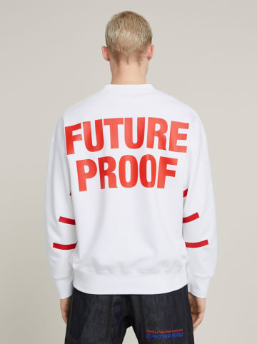G-Star Sweatshirt in Weiß/ Rot