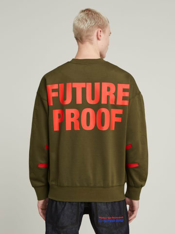 G-Star Sweatshirt in Khaki/ Orange