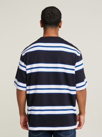 G-Star Shirt in Dunkelblau/ Weiß