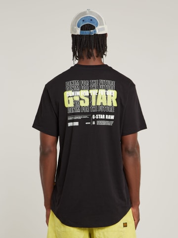 G-Star Shirt in Schwarz/ Gelb/ Weiß