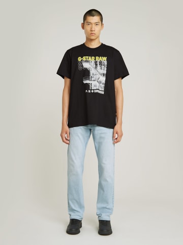 G-Star Koszulka w kolorze czarno-żółto-białym