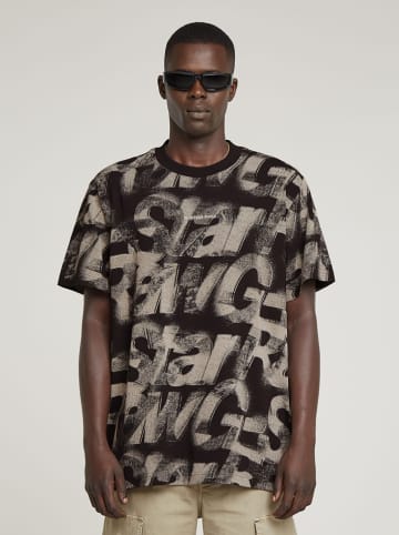 G-Star Koszulka w kolorze czarno-beżowym