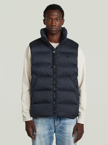 G-Star Doorgestikte bodywarmer donkerblauw