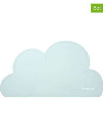 Kindsgut 2-delige set: placemats "Wolk" lichtblauw - (L)49 x (B)27 cm