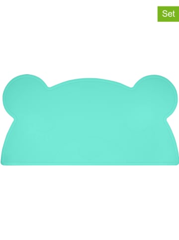 Kindsgut Podkładki (2 szt.) "Bear" w kolorze turkusowym - 43 x 25 cm