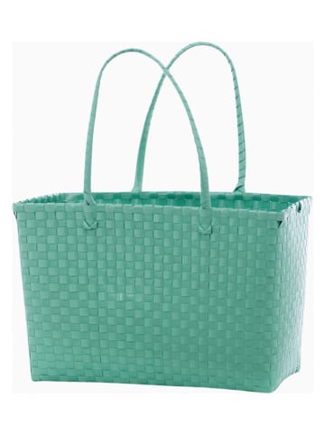 Overbeck and Friends Shopper bag "Aquamarin" w kolorze turkusowym - 43 x 28 x 23 cm