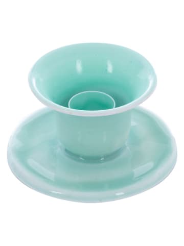 Overbeck and Friends Świecznik "Belle" w kolorze błękitnym - 4,8 x Ø 8,2 cm