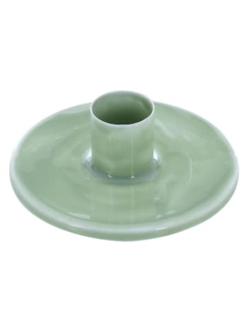 Overbeck and Friends Świecznik "Linea" w kolorze zielonym - 3 x Ø 8,2 cm