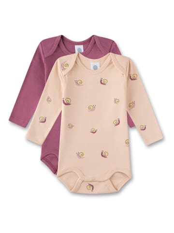 Sanetta 2er-Set: Bodys in Lila/ Beige