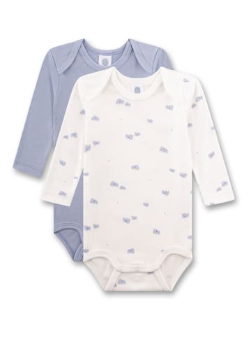 Sanetta 2er-Set: Bodys in Hellblau/ Weiß