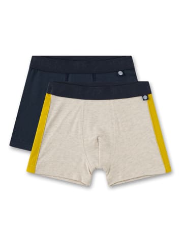 Sanetta 2er-Set: Boxershorts in Dunkelblau/ Beige