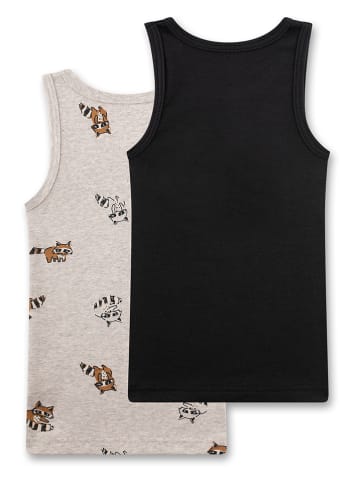 Sanetta 2er-Set: Hemdchen in Schwarz/ Beige