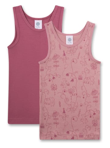 Sanetta 2-delige set: hemdjes lichtroze/paars