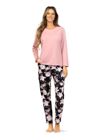Wiesmann Pyjama in Rosa/ Schwarz