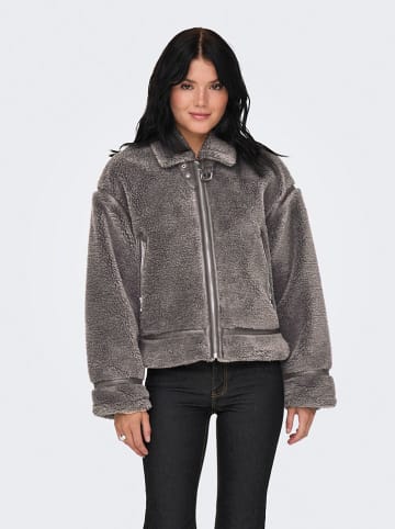 ONLY Teddyfelljacke in Grau