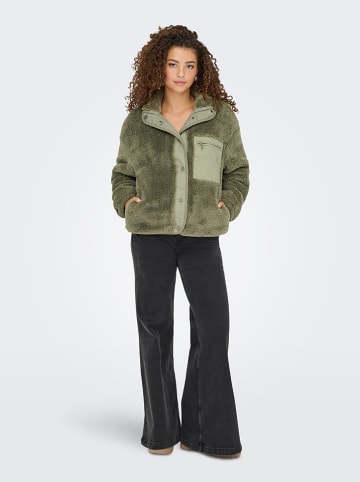 ONLY Fleecejacke in Khaki