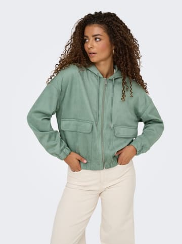 ONLY Sweatjacke in Grün