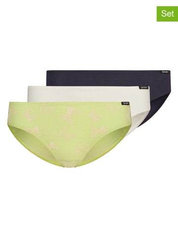 Skiny 3-delige set: slips groen/wit/donkerblauw