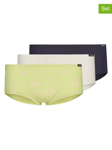 Skiny 3-delige set: hipsters groen/donkerblauw/wit