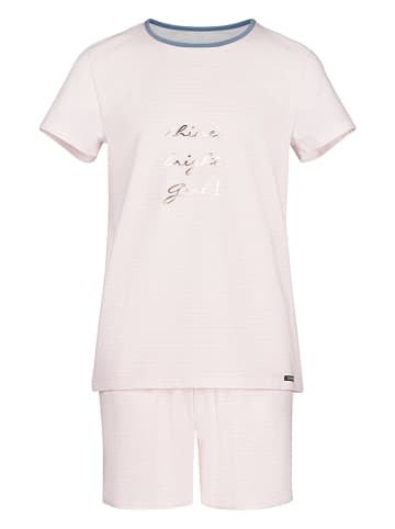 Skiny Piżama w kolorze jasnoróżowym