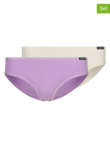 Skiny 2-delige set: slips lila/wit