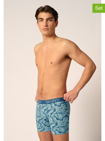 Skiny 2-delige set: boxershorts turquoise